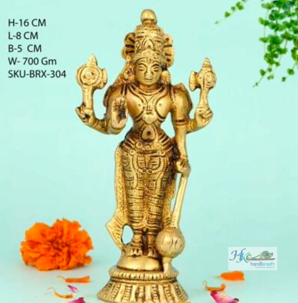 Brass Lord Vishnu Statue 6.5"