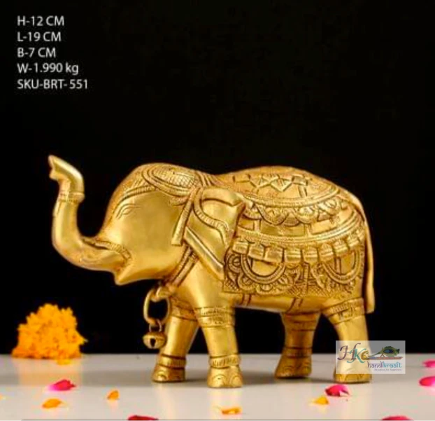 Brass Elephant Statue