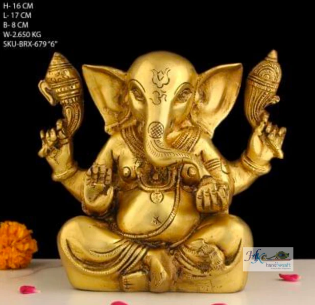 Brass Lord Ganesha Idol