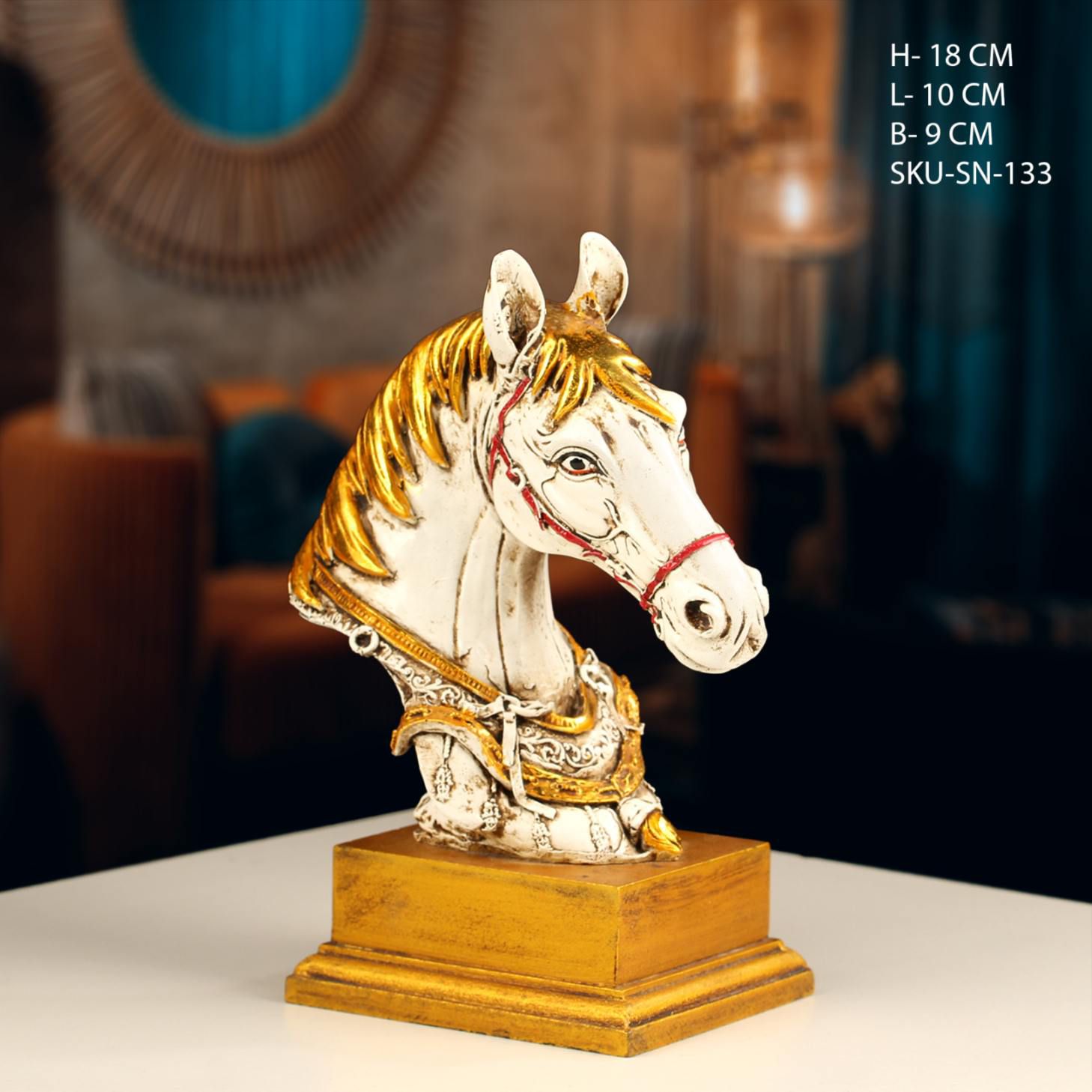 8" Elegant Horse Head Sculpture