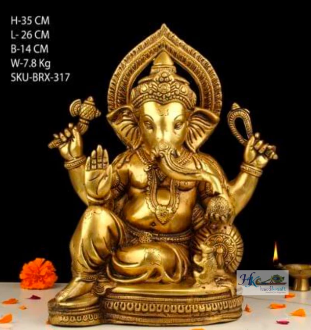 Brass Lord Ganesha Idol