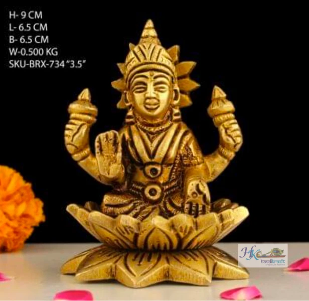 BRASS Golden Lakshmi Idol