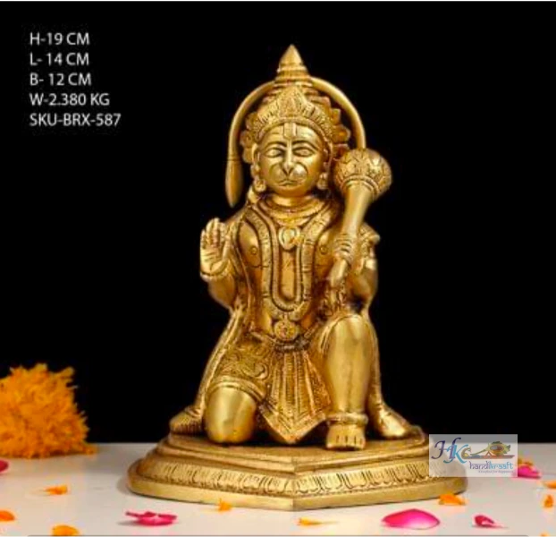 Brass Lord Hanuman Idol