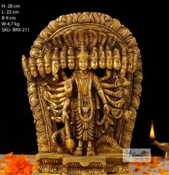 BRASS VISHRUPA VISHNU DASHAVTAR 10.5"