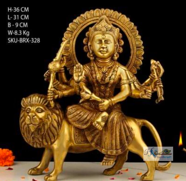 Brass Goddess Durga Statue