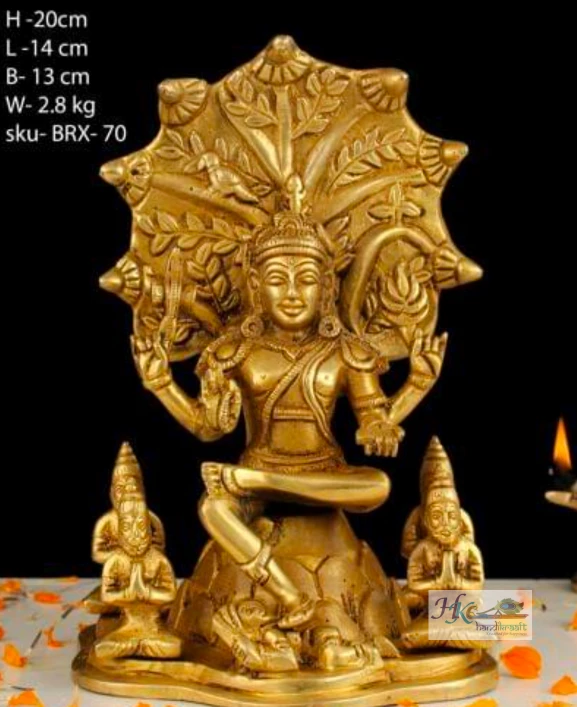 BRASS DAKSHINAMURTHY STATUE 8'