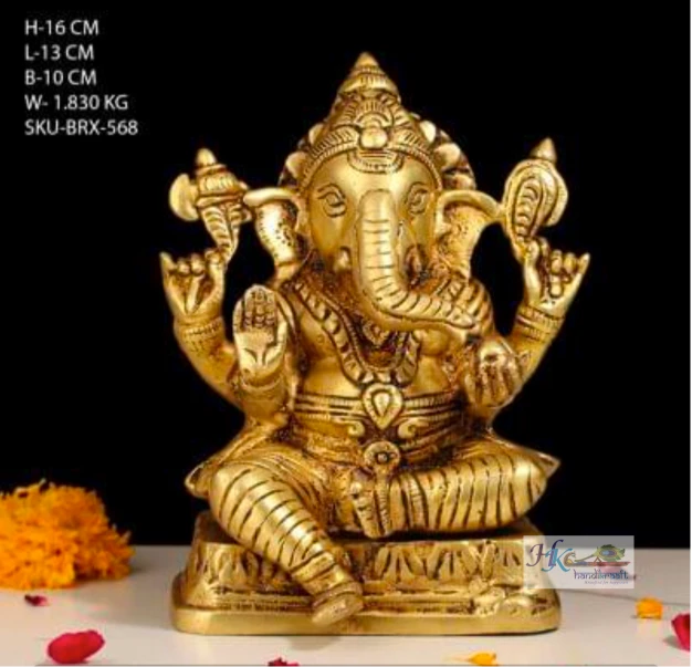 Brass Lord Ganesha Idol