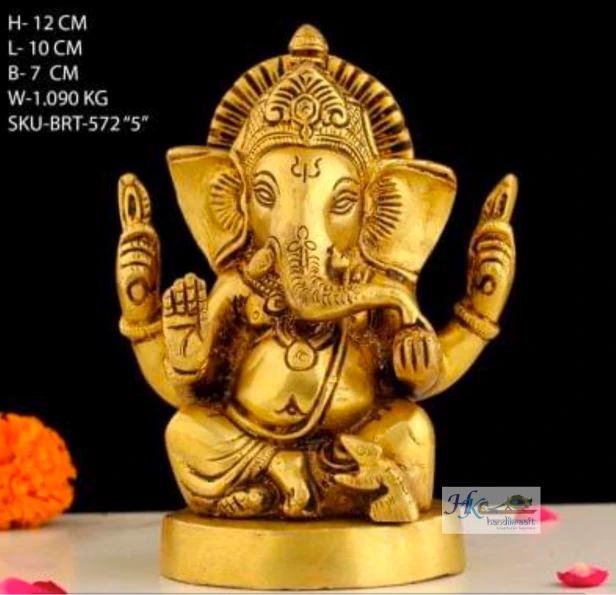 Brass Lord Ganesha Idol