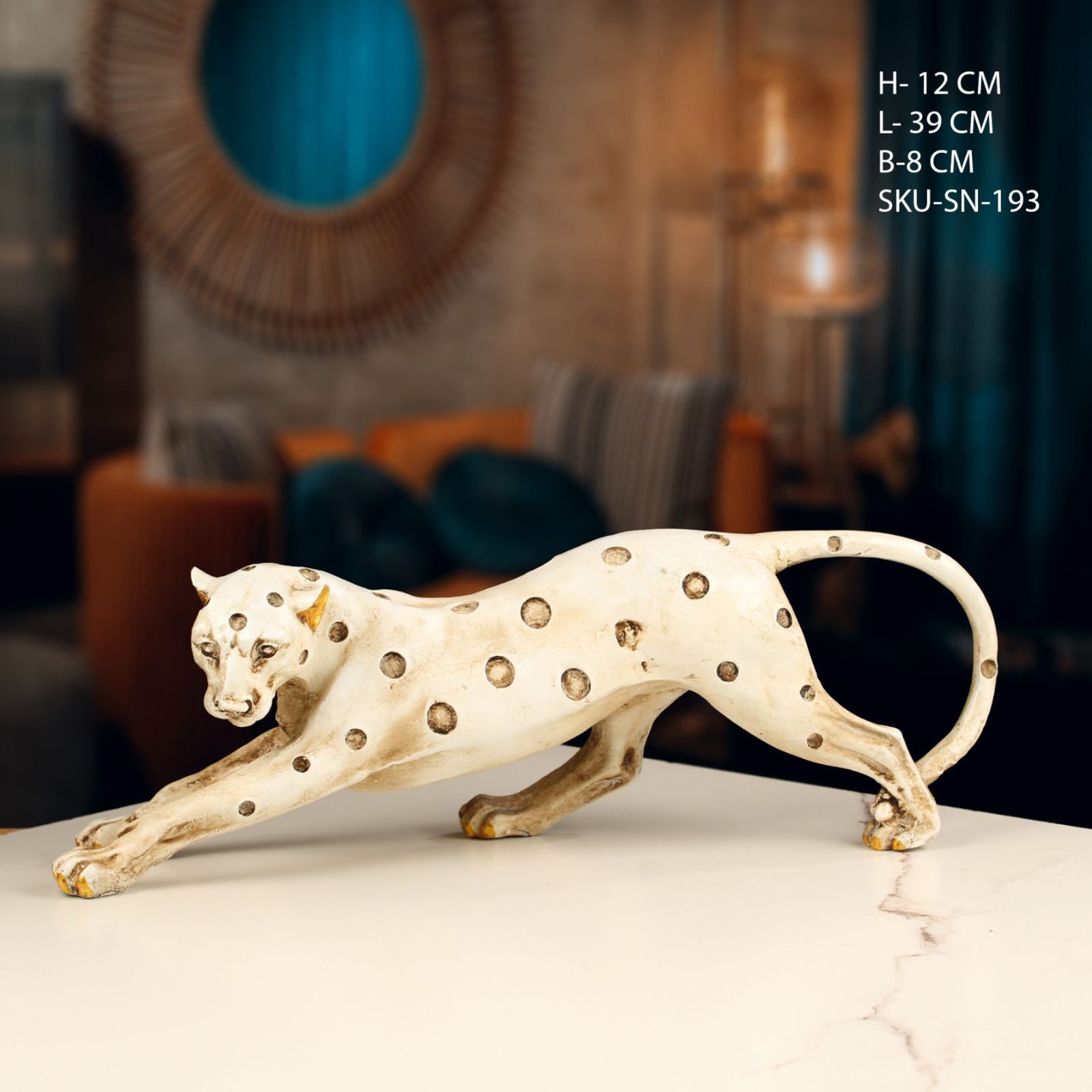 Leopard Decorative Sculpture-16"