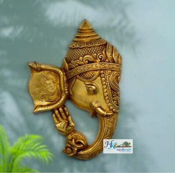 Ganesha Face Wall Hanging 11"