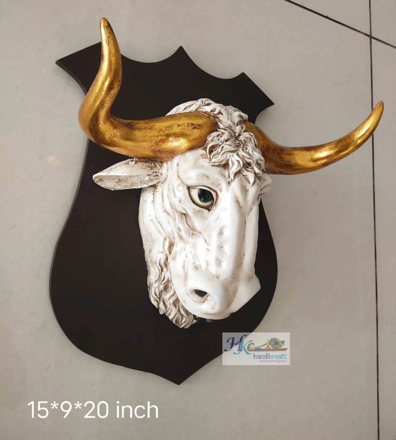Wall Mounted Bull Head Decor