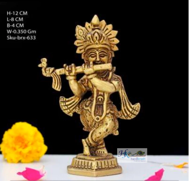 Brass Krishna Idol