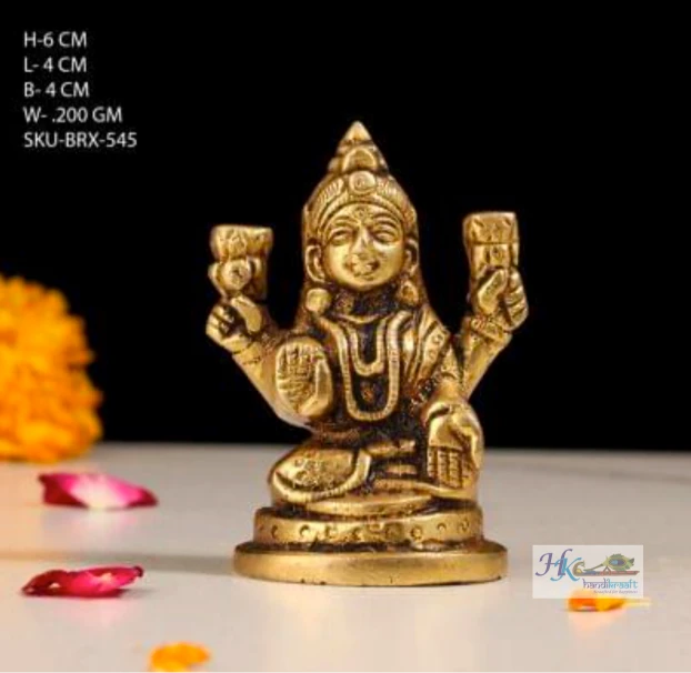 Brass Goddess Lakshmi Idol