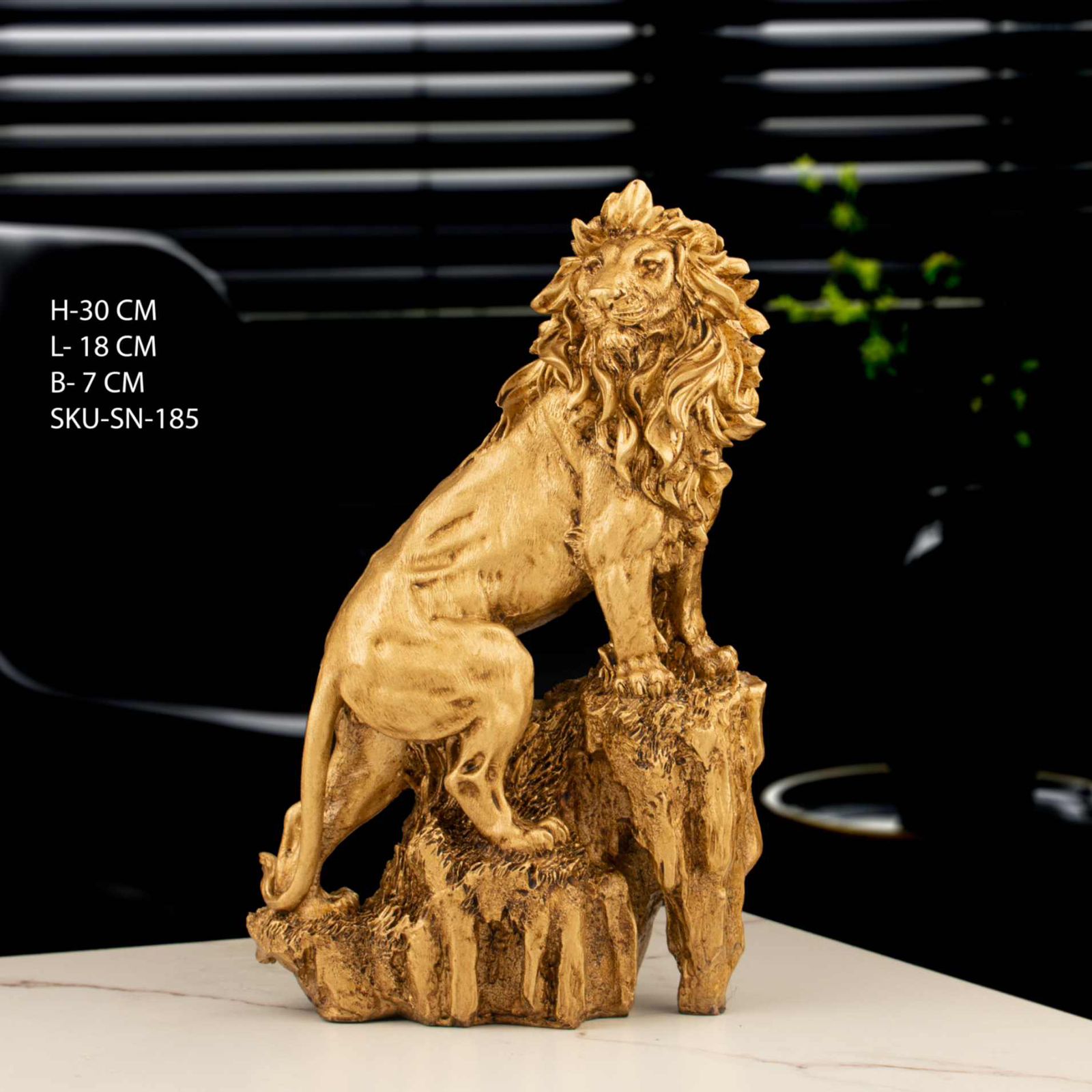 Golden Lion Figurine 