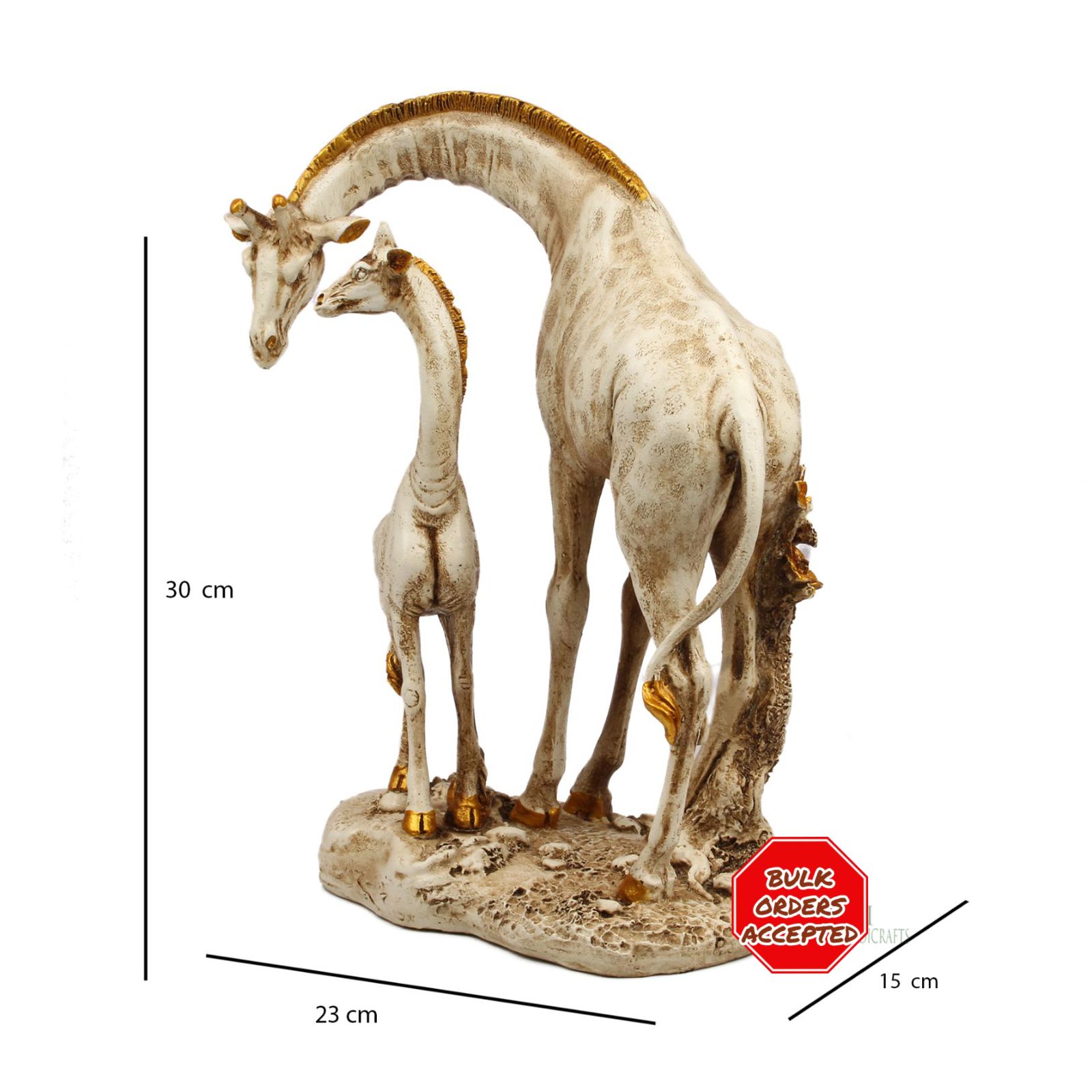Mother and Baby Giraffe Statue