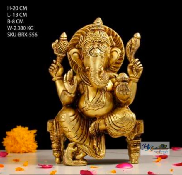 Brass Lord Ganesha Idol