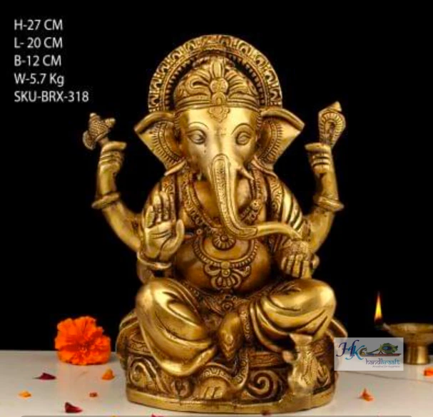 Brass Lord Ganesha Idol