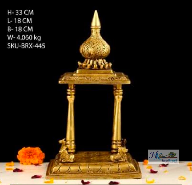 Brass Temple Kalash Stand