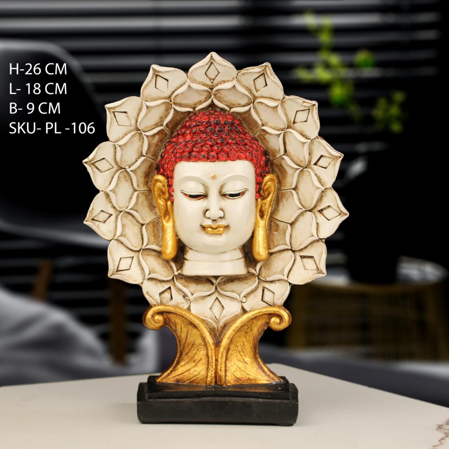 Decorative Buddha Head Sculpture 