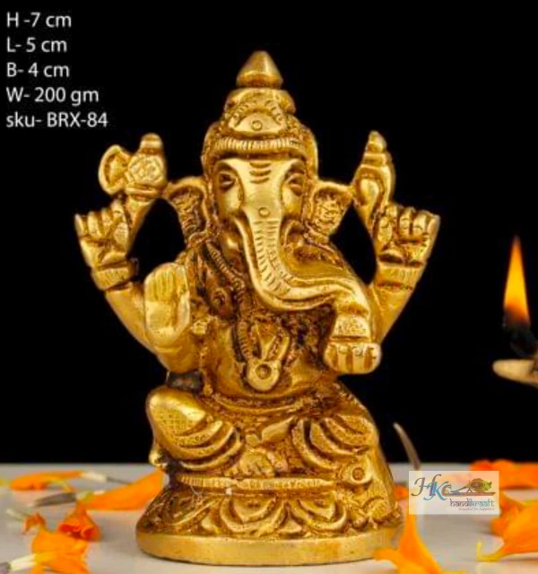 BRASS KAMAL GANESH 2.5"