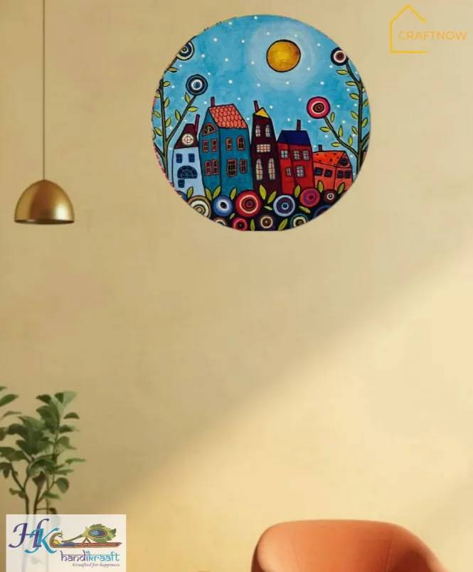 Wooden Round Dcor Wall Plate
