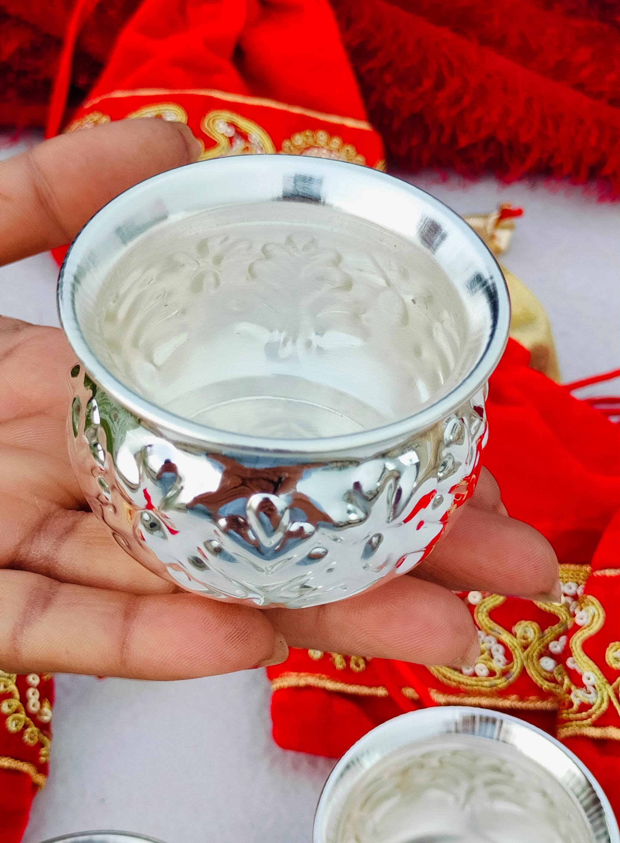 German silver Nakkashi bowl