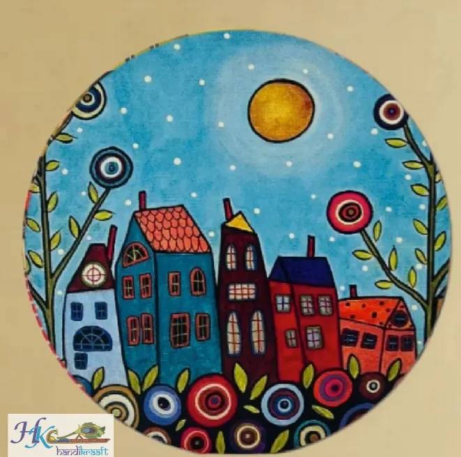 Wooden Round Dcor Wall Plate