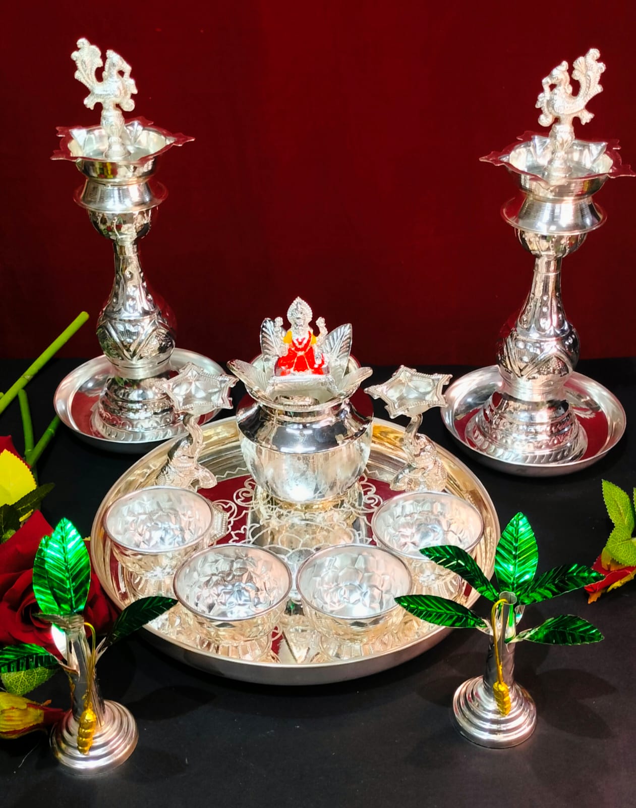 German silver MAHALAXMI POOJA SET -2