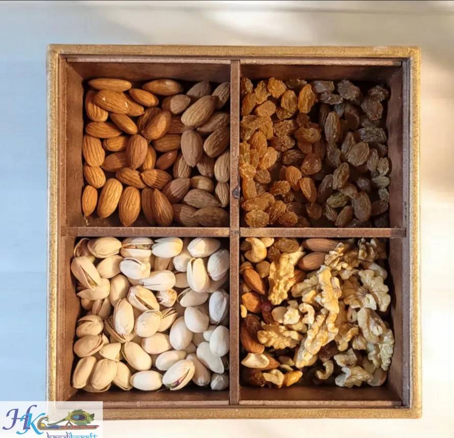 Wooden Dry Fruit /Candy Box-4 Section