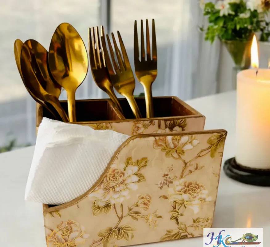 Cutlery-Tissue Holder-6L * 4.5B *4H inches