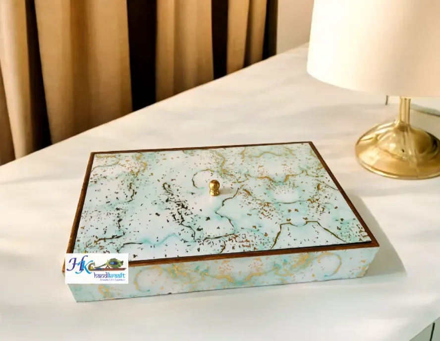 Wooden Dry Fruit /Candy Box with 6 Compartment-12x8