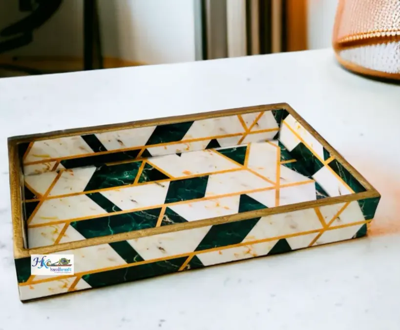 Rectangular Premium Wooden Multipurpose Organising Tray-10x5"