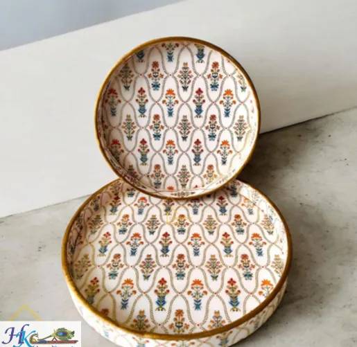 Premium Wooden Round Tray- 9" & 7" Combo