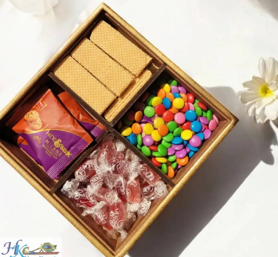 Wooden Dry Fruit /Candy Box-4 Section