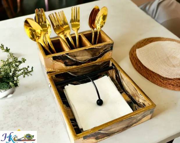 Cutlery -Napkin Holder-10.5L * 7.5B *4H inches