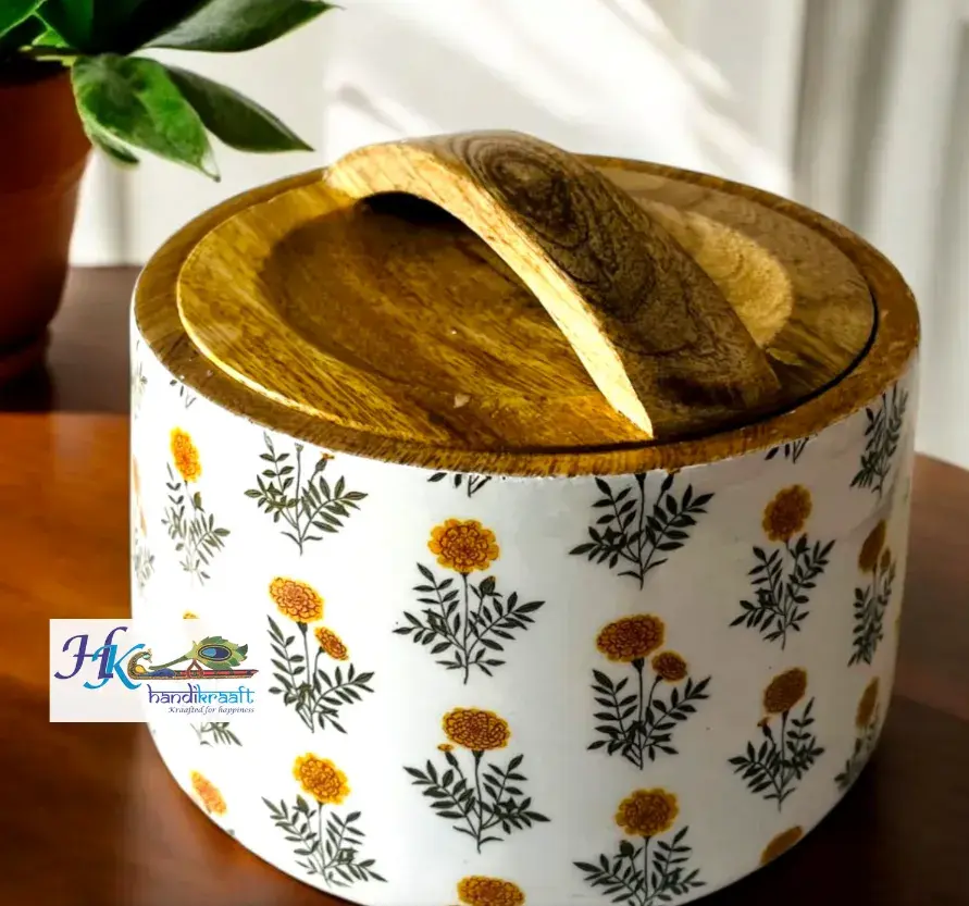 Wooden Air Tight Bowl Jar