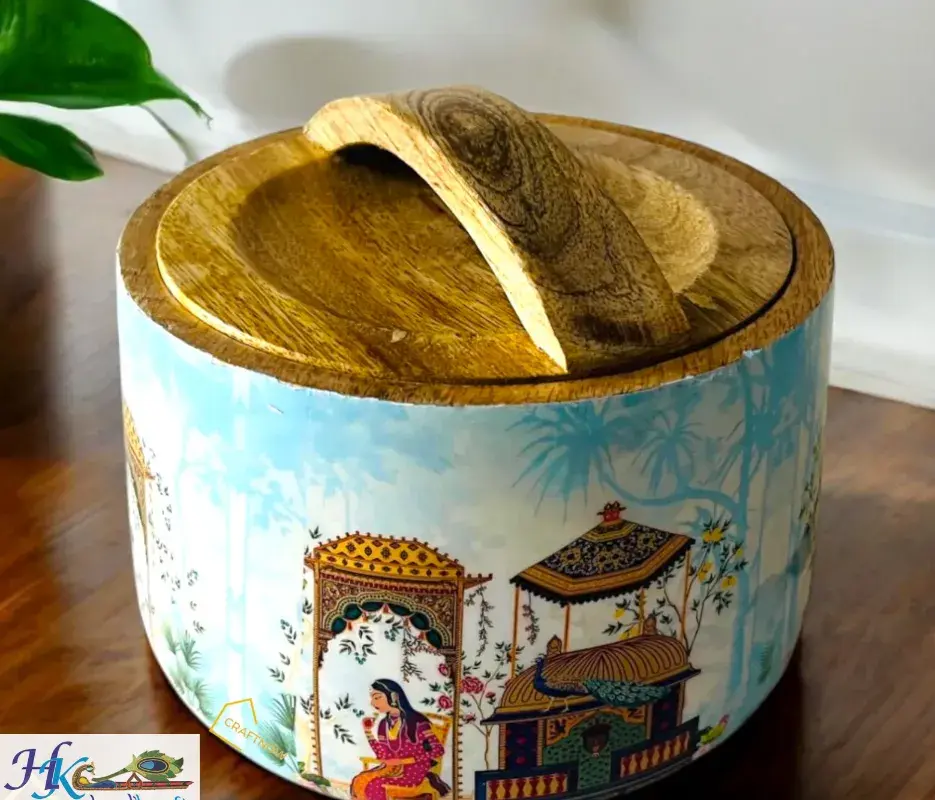 Wooden Air Tight Bowl Jar
