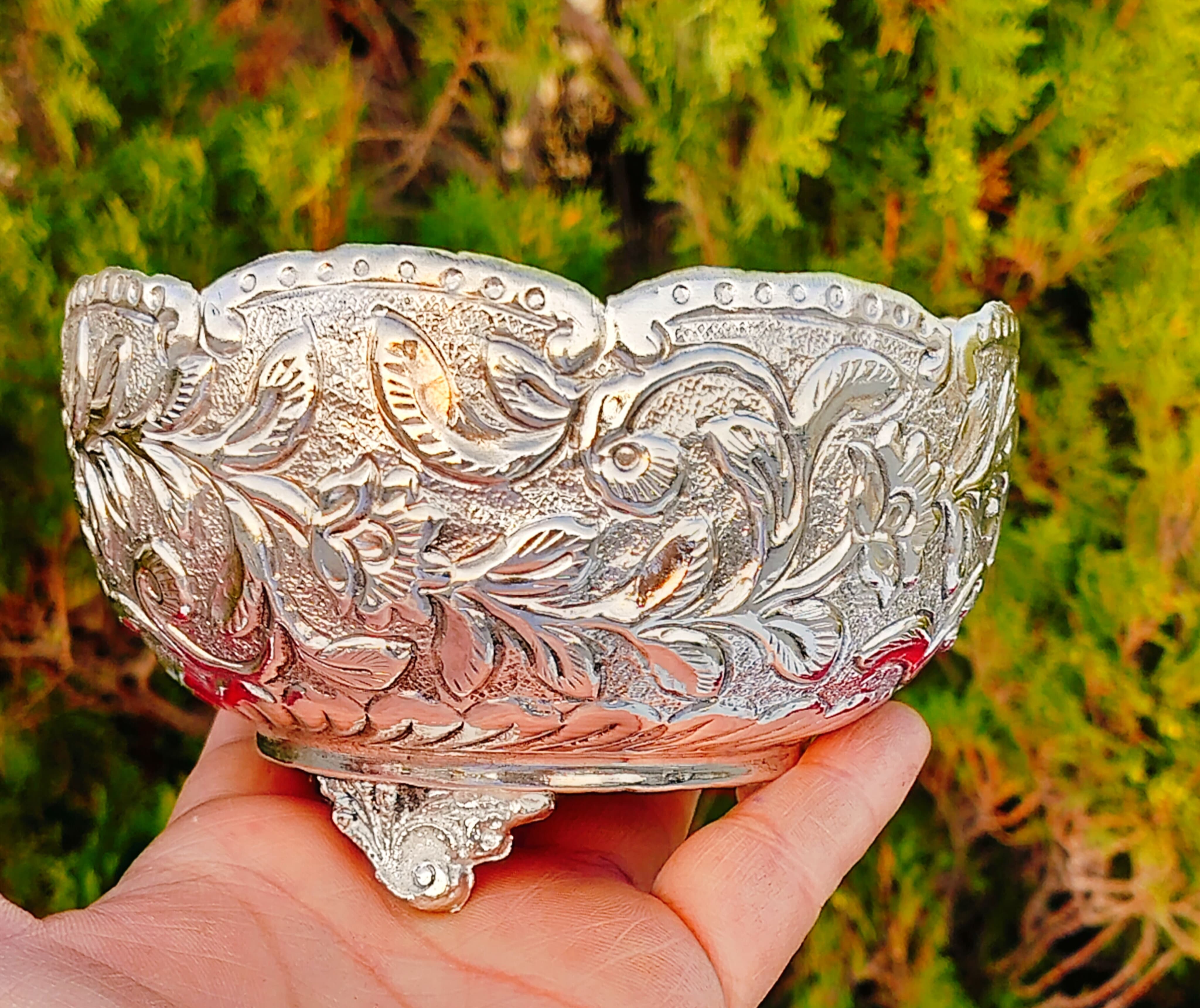 Antique German silver budget friendly Mini urli