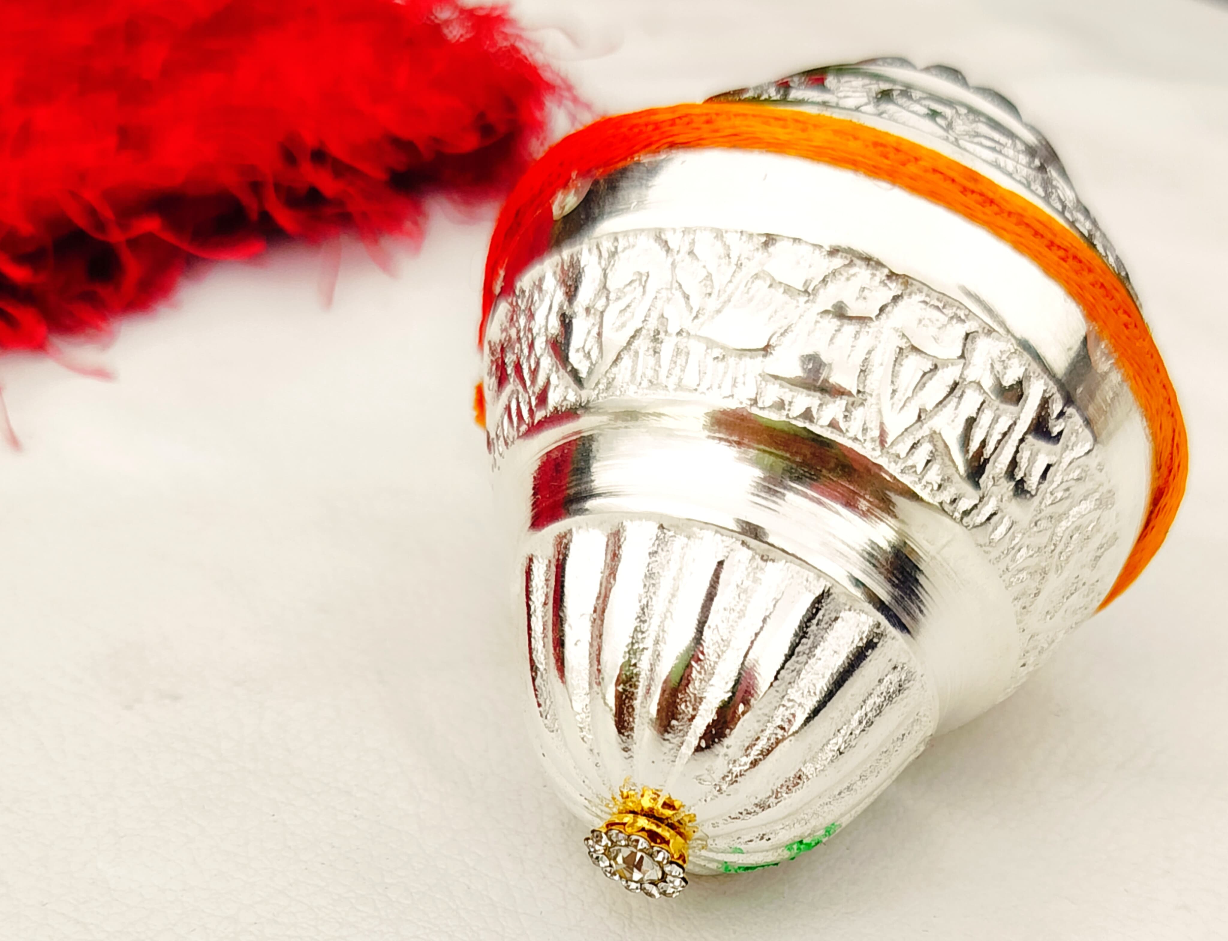 German silver Nakkashi work Nariyal/ coconut