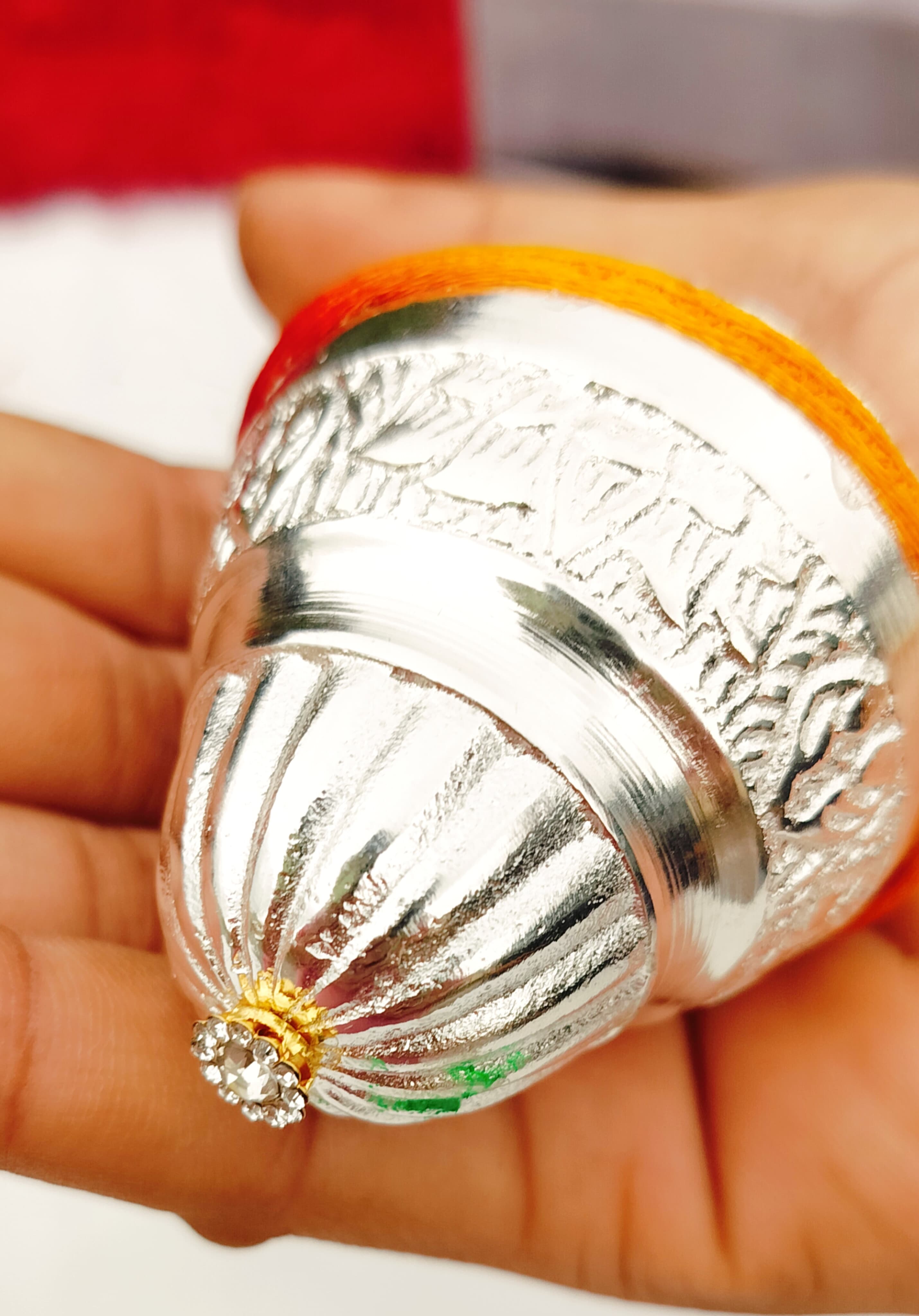 German silver Nakkashi work Nariyal/ coconut