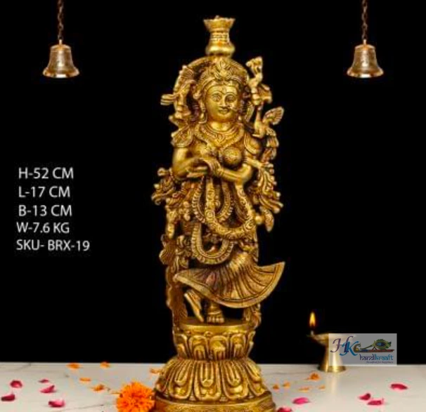 Brass Dancing Radha Rani Statue Multiple  Sizes  29"/24"/20"18"/15"