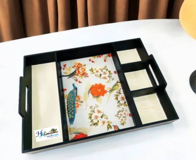Partition Wooden Serving Trays