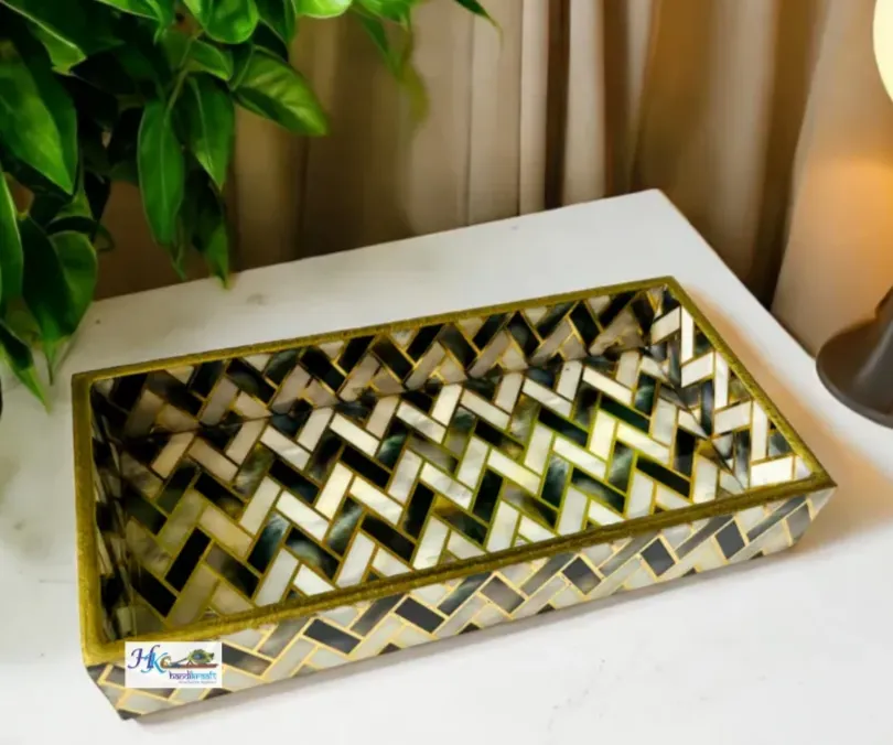 Rectangular Premium Wooden Multipurpose Organising Tray-10x5"