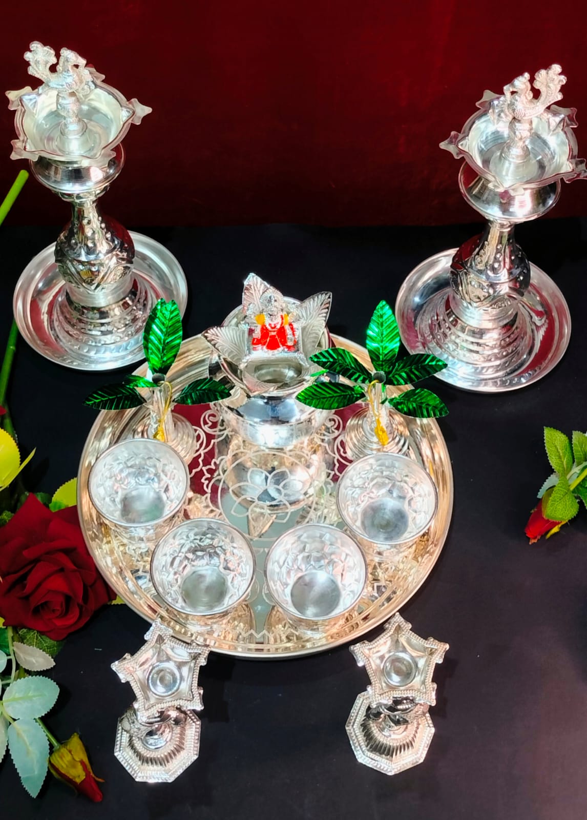 German silver MAHALAXMI POOJA SET -2