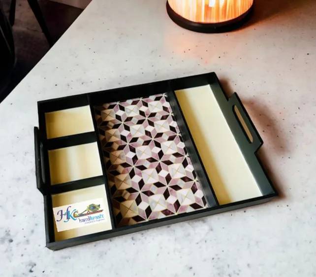 Partition Wooden Serving Trays