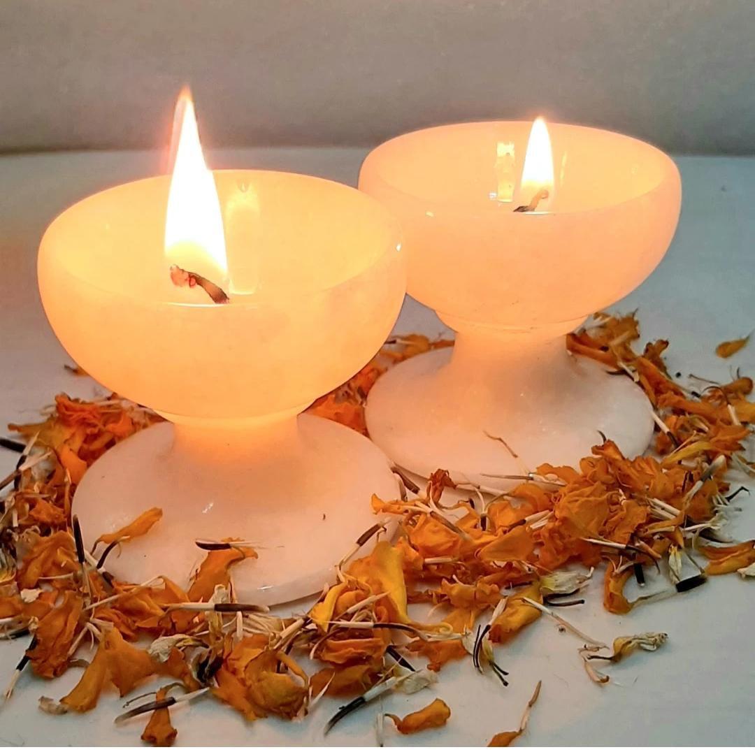 MARBLE DIYA’s-Set of-6 &12 Pcs