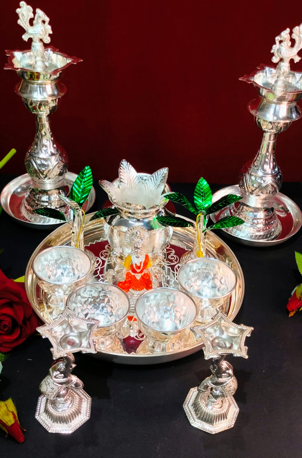 German silver MAHALAXMI POOJA SET -2