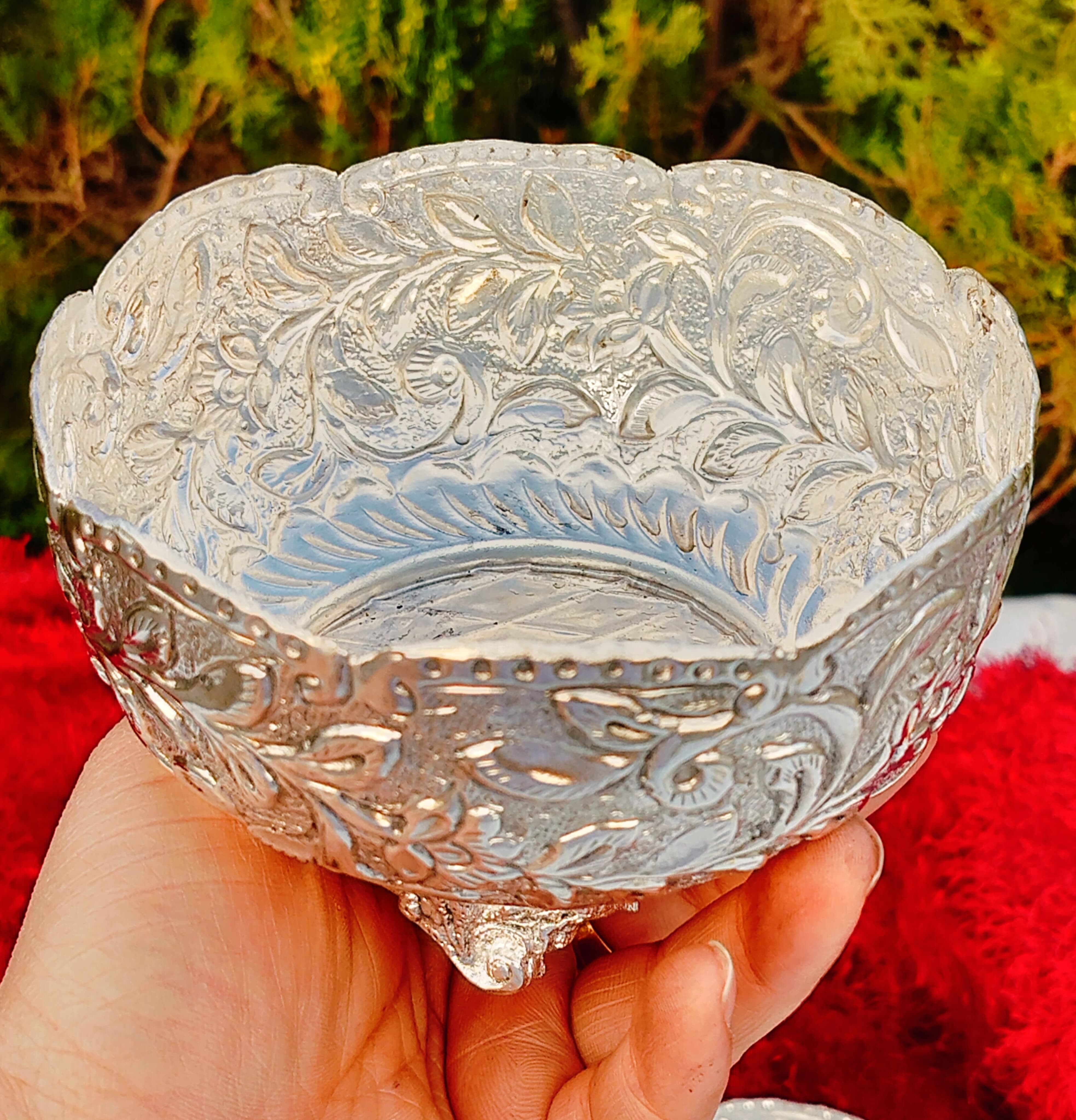 Antique German silver budget friendly Mini urli