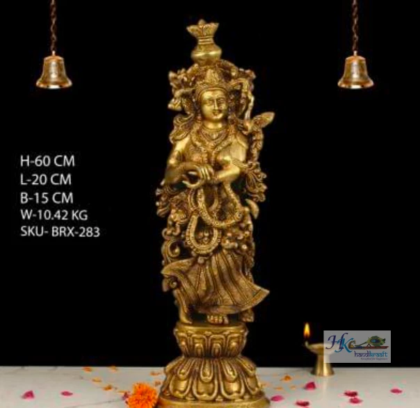 Brass Dancing Radha Rani Statue Multiple  Sizes  29"/24"/20"18"/15"