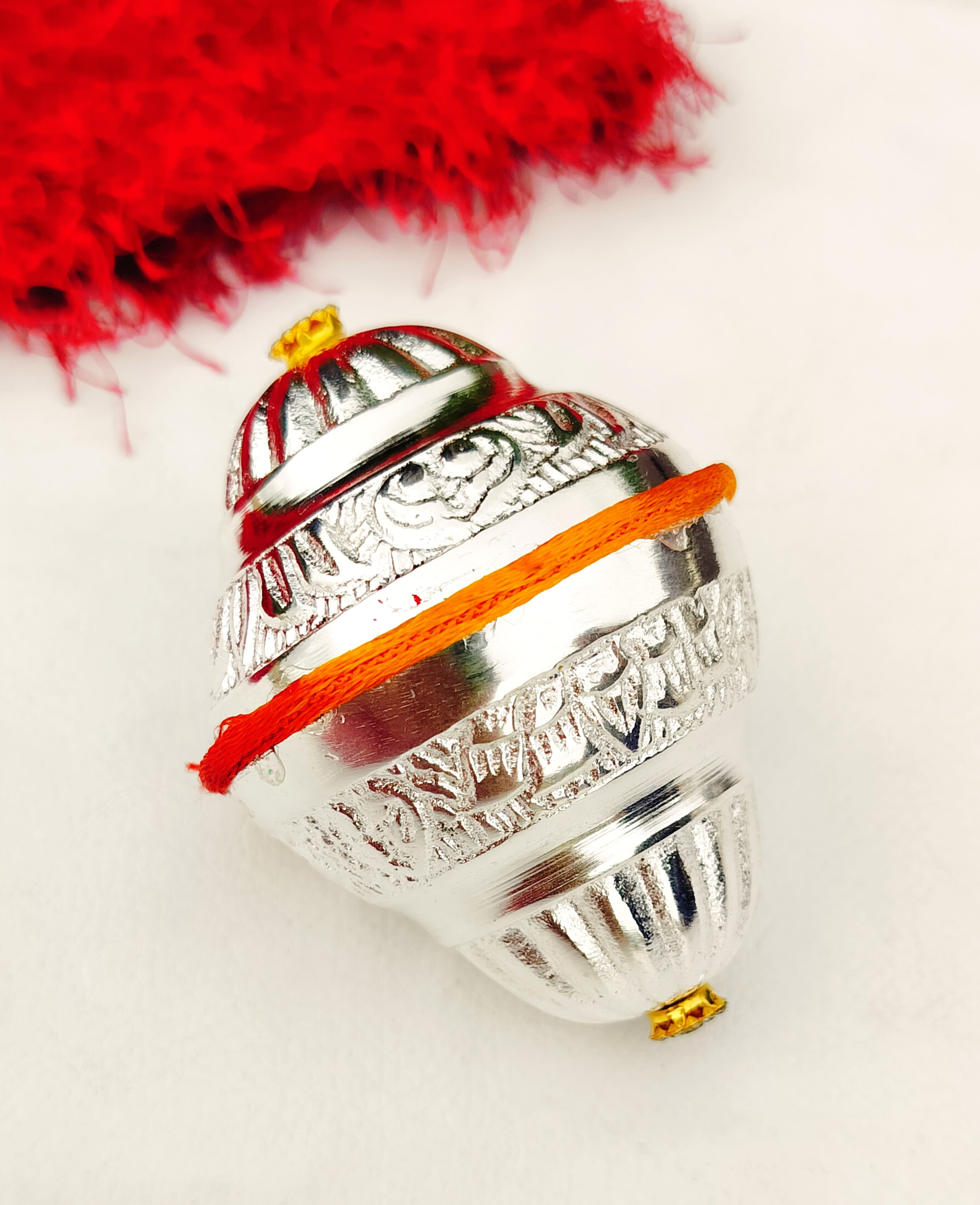 German silver Nakkashi work Nariyal/ coconut